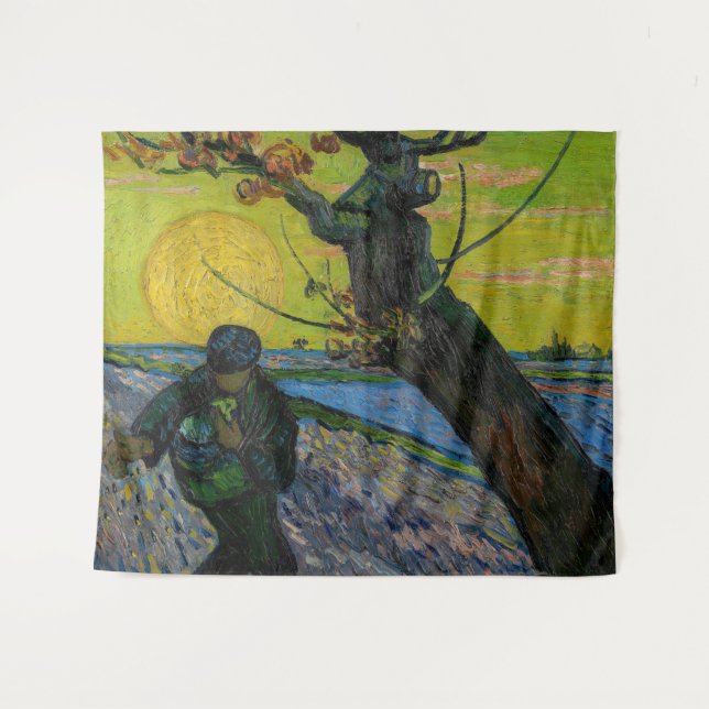 Vincent van Gogh - Der Sämann  Wandteppich (Vorderseite (Horizontal))