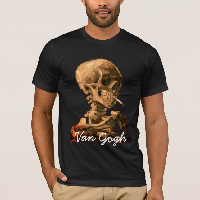 Vincent van Gogh, der Schädel raucht T-Shirt (Vorderseite)