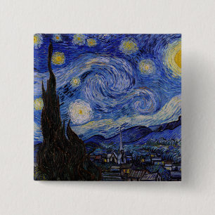 Vincent Van Gogh - Der Sternen Nacht Button