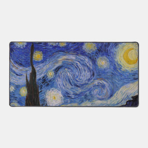 Vincent Van Gogh - Der Sternen Nacht Schreibtischunterlage