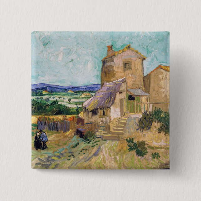 Vincent van Gogh - Die alte Mühle Button (Vorderseite)