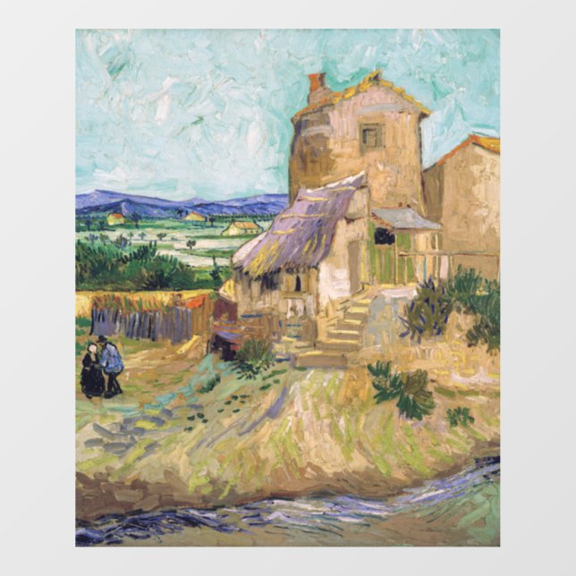 Vincent van Gogh - Die alte Mühle Fensteraufkleber (Blatt)