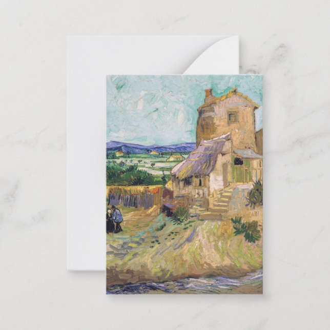 Vincent van Gogh - Die alte Mühle Mitteilungskarte (Vorderseite)