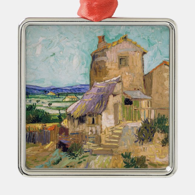 Vincent van Gogh - Die alte Mühle Ornament Aus Metall (Vorne)