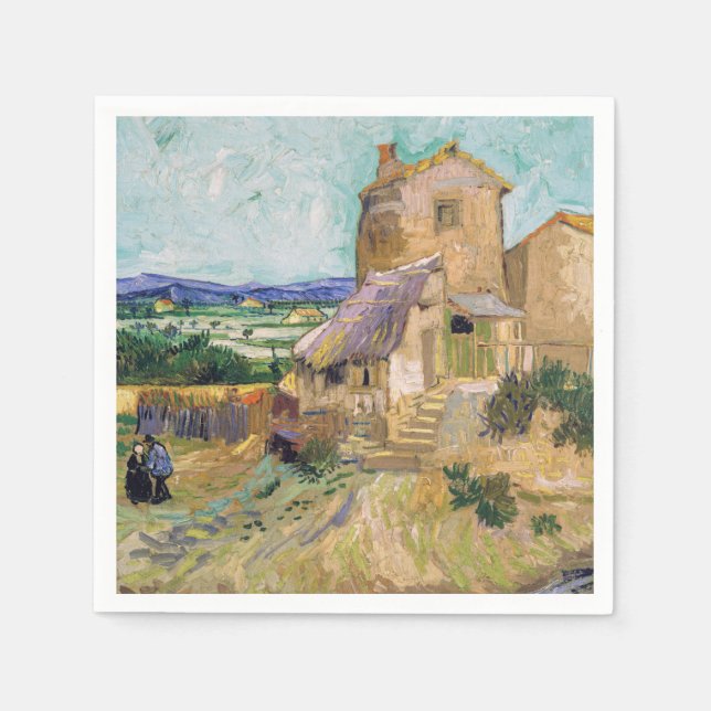 Vincent van Gogh - Die alte Mühle Serviette (Vorderseite)