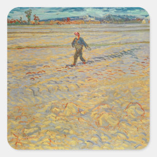 Vincent van Gogh   Die Dusche, 1888 Quadratischer Aufkleber