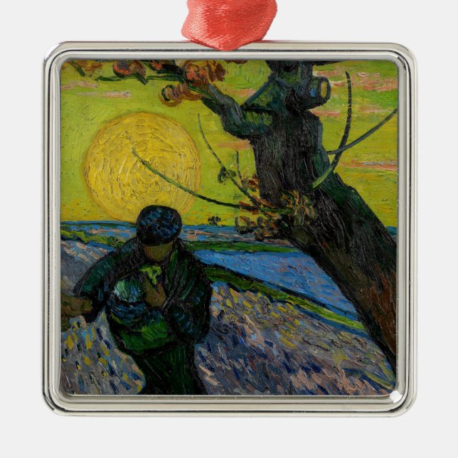 Vincent van Gogh - Die Dusche Ornament Aus Metall (Vorne)