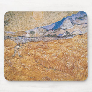 Vincent van Gogh die Erntemaschine Mousepad