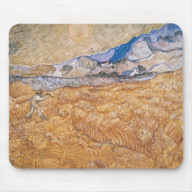 Vincent van Gogh | die Erntemaschine Mousepad (Vorne)