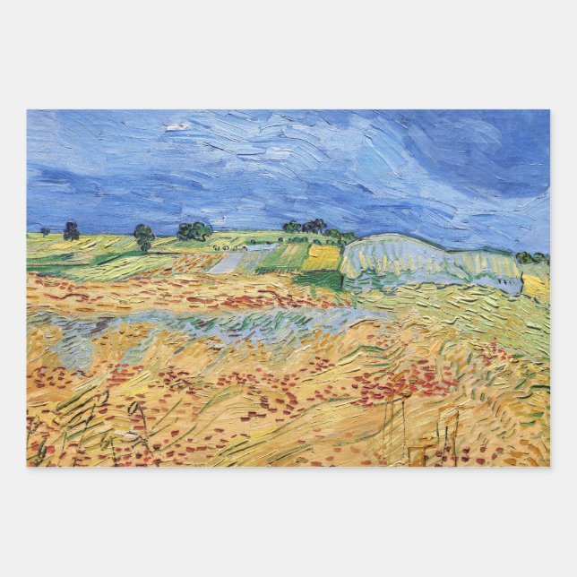 Vincent van Gogh - Die Felder / Schlicht bei Auver Geschenkpapier Set (Vorderseite)