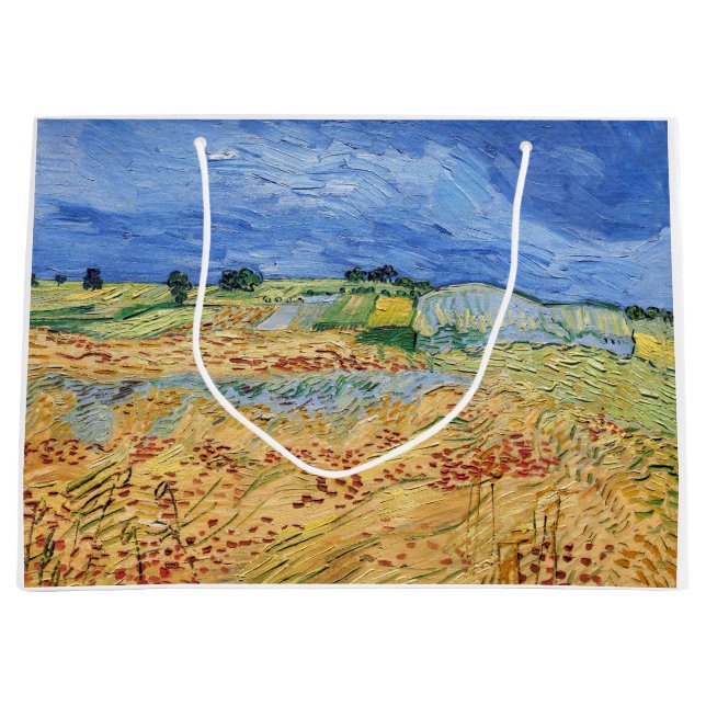 Vincent van Gogh - Die Felder / Schlicht bei Auver Große Geschenktüte (Vorderseite)