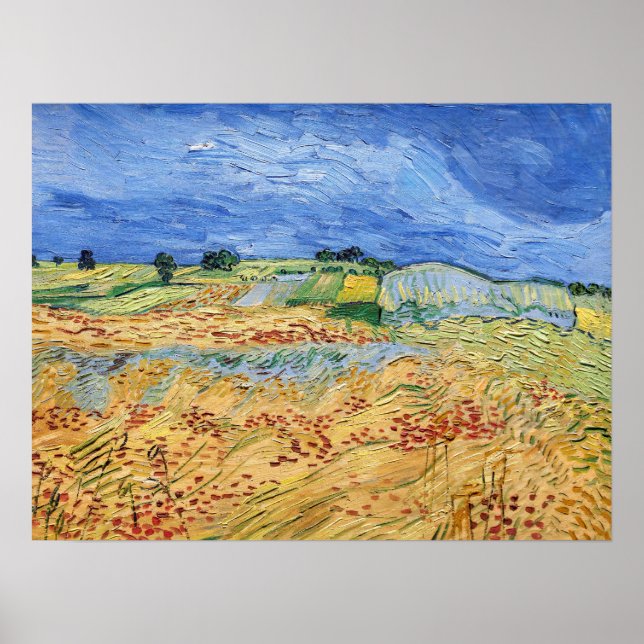 Vincent van Gogh - Die Felder / Schlicht bei Auver Poster (Vorne)