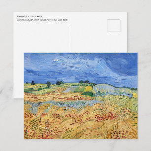 Vincent van Gogh - Die Felder / Schlicht bei Auver Postkarte