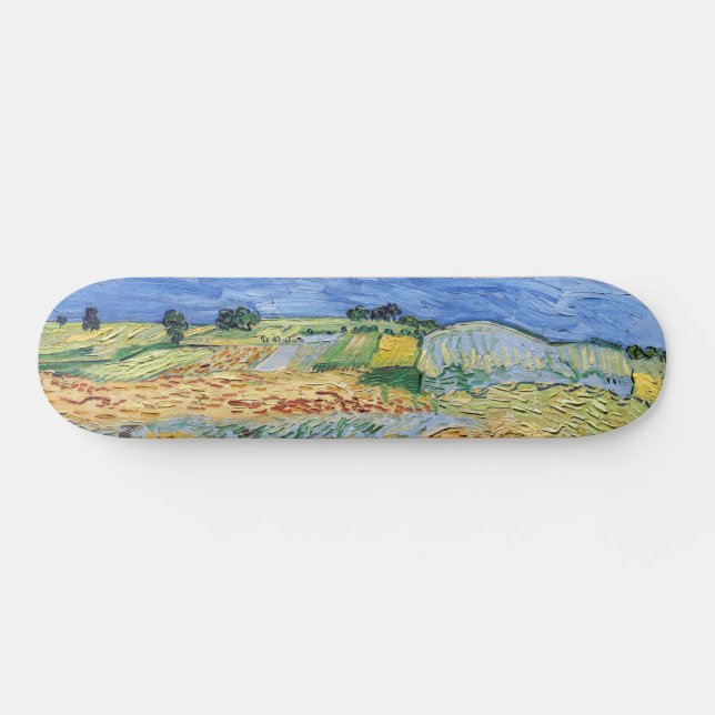 Vincent van Gogh - Die Felder / Schlicht bei Auver Skateboard (Horizontal)