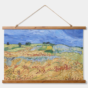 Vincent van Gogh - Die Felder / Weizenfelder Wandteppich Mit Holzrahmen