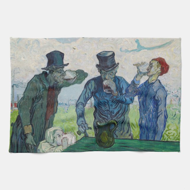 Vincent van Gogh - Die Getränke nach Daumier Geschirrtuch (Horizontal)