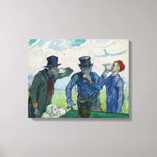 Vincent van Gogh - Die Getränke nach Daumier Leinwanddruck (Vorderseite)