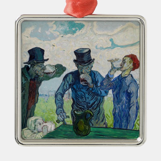 Vincent van Gogh - Die Getränke nach Daumier Ornament Aus Metall (Vorne)