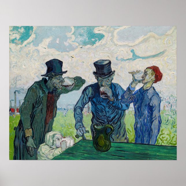 Vincent van Gogh - Die Getränke nach Daumier Poster (Vorne)