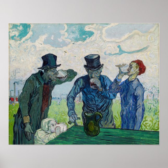 Vincent van Gogh - Die Getränke nach Daumier Poster (Vorne)