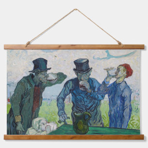 Vincent van Gogh - Die Getränke nach Daumier Wandteppich Mit Holzrahmen