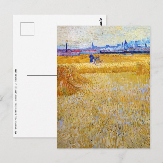 Vincent van Gogh - Die Harvesters Postkarte (Vorne/Hinten)