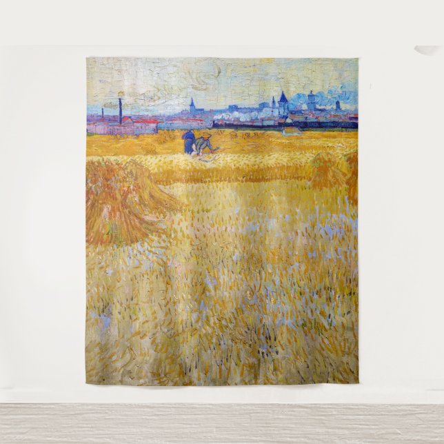Vincent van Gogh - Die Harvesters Wandteppich (Vorderseite)