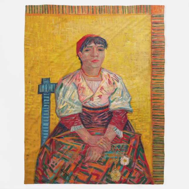 Vincent Van Gogh - Die italienische Frau Fleecedecke (Vorderseite)