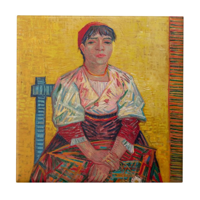 Vincent Van Gogh - Die italienische Frau Fliese (Vorderseite)