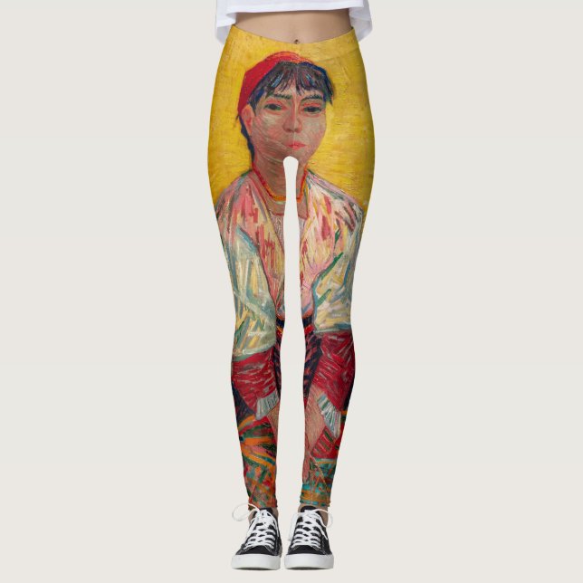 Vincent Van Gogh - Die italienische Frau Leggings (Vorderseite)