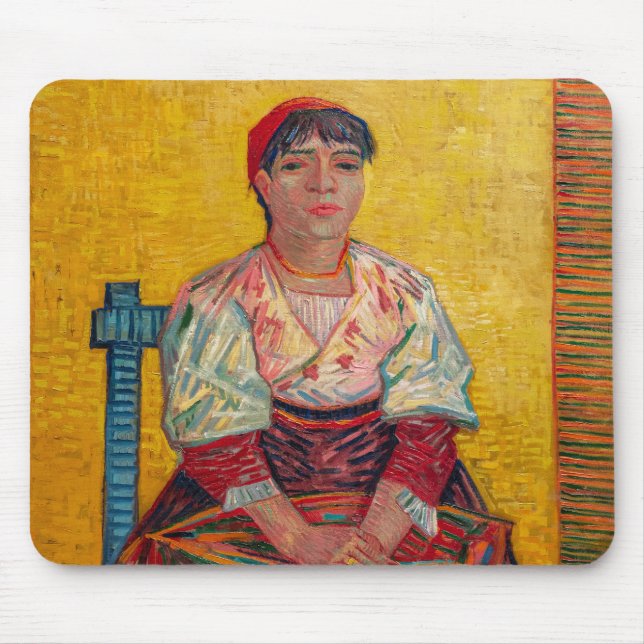 Vincent Van Gogh - Die italienische Frau Mousepad (Vorne)