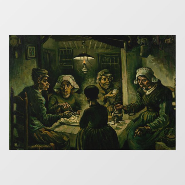 Vincent van Gogh - Die Kartoffelessen Fensteraufkleber (Blatt)