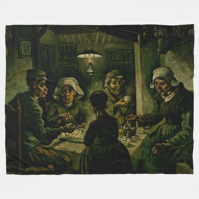 Vincent van Gogh - Die Kartoffelessen Fleecedecke (Vorderseite (Horizontal))