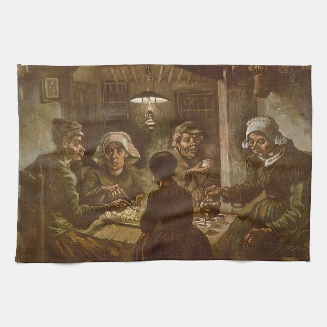 Vincent van Gogh - Die Kartoffelessen Geschirrtuch (Horizontal)