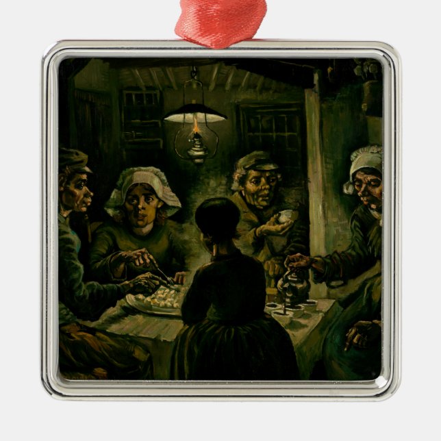 Vincent van Gogh - Die Kartoffelessen Ornament Aus Metall (Vorne)