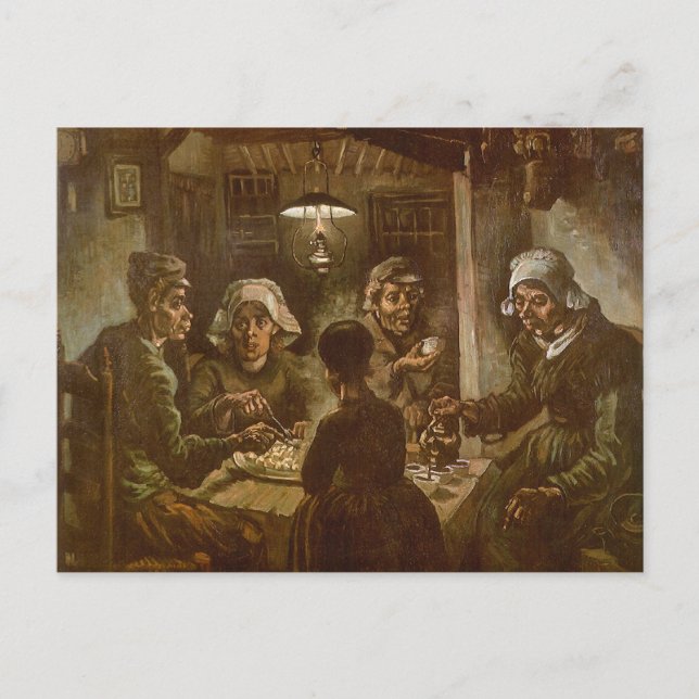 Vincent van Gogh - Die Kartoffelessen Postkarte (Vorderseite)