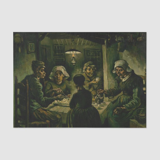 Vincent van Gogh - Die Kartoffelessen Seidenpapier (Vorderseite)