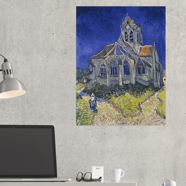Vincent Van Gogh, Die Kirche in Auvers Foliendrucke (In Situ (Schreibtisch 2))