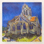 Vincent van Gogh - Die Kirche von Auver Glasuntersetzer<br><div class="desc">Die Kirche in Auvers / l'Eglise à Auvers-sur-oise von Vincent Van Gogh im Jahre 1890</div>