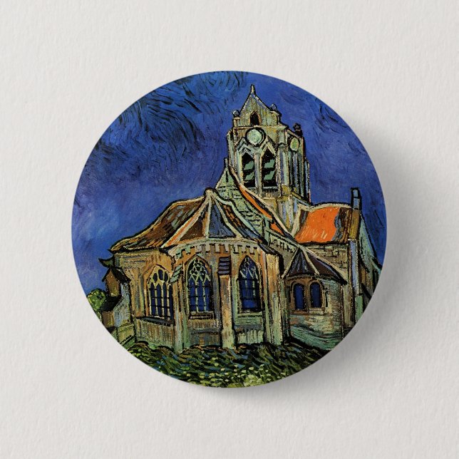 Vincent van Gogh - Die Kirche von Auvers Button (Vorderseite)