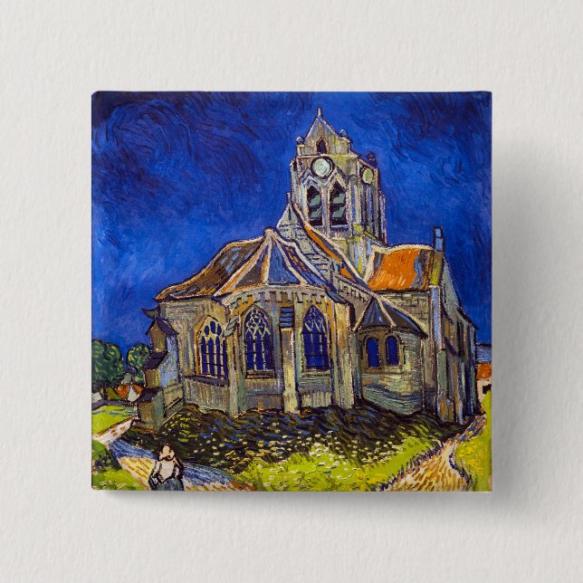 Vincent van Gogh - Die Kirche von Auvers Button (Vorderseite)