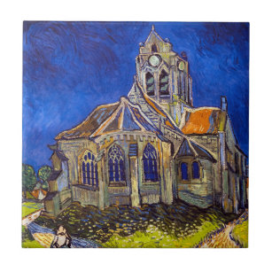 Vincent van Gogh - Die Kirche von Auvers Fliese