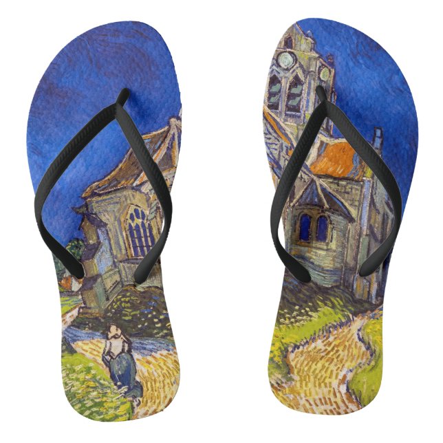 Vincent van Gogh - Die Kirche von Auvers Flip Flops (Fußbett)
