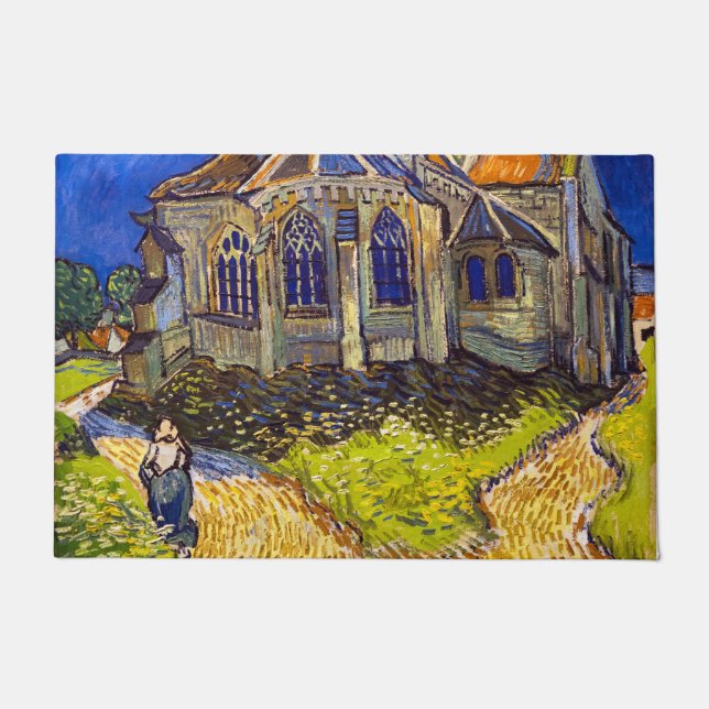 Vincent van Gogh - Die Kirche von Auvers Fußmatte (Vorderseite)