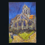 Vincent van Gogh - Die Kirche von Auvers Geschirrtuch<br><div class="desc">Die Kirche in Auvers / l'Eglise à Auvers-sur-oise von Vincent Van Gogh im Jahre 1890</div>