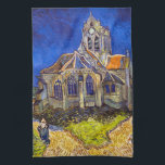 Vincent van Gogh - Die Kirche von Auvers Geschirrtuch<br><div class="desc">Die Kirche in Auvers / l'Eglise à Auvers-sur-oise von Vincent Van Gogh im Jahre 1890</div>