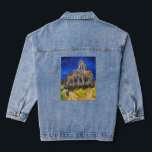 Vincent van Gogh - Die Kirche von Auvers Jeansjacke<br><div class="desc">Die Kirche in Auvers / l'Eglise à Auvers-sur-oise von Vincent Van Gogh im Jahre 1890</div>
