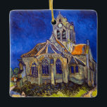 Vincent van Gogh - Die Kirche von Auvers Keramikornament<br><div class="desc">Die Kirche in Auvers / l'Eglise à Auvers-sur-oise von Vincent Van Gogh im Jahre 1890</div>