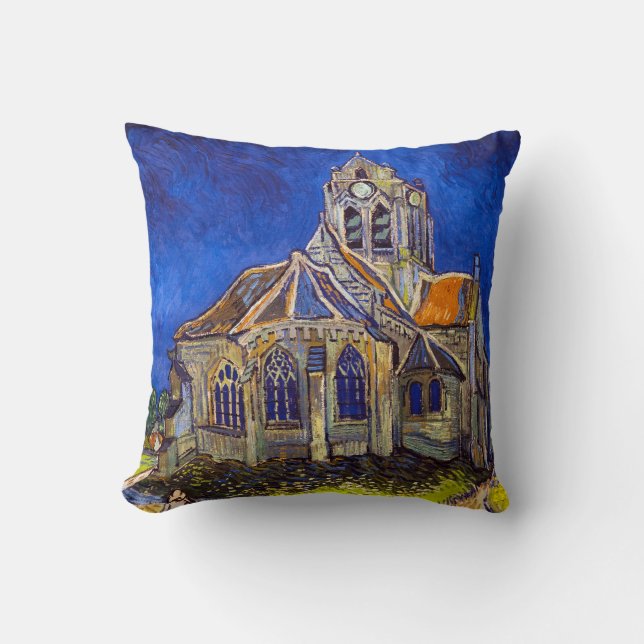 Vincent van Gogh - Die Kirche von Auvers Kissen (Vorderseite)