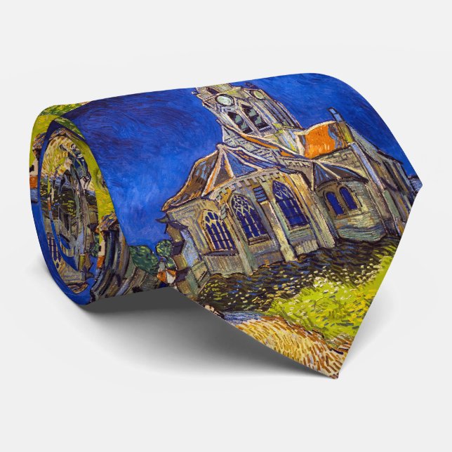 Vincent van Gogh - Die Kirche von Auvers Krawatte (Gerollt)